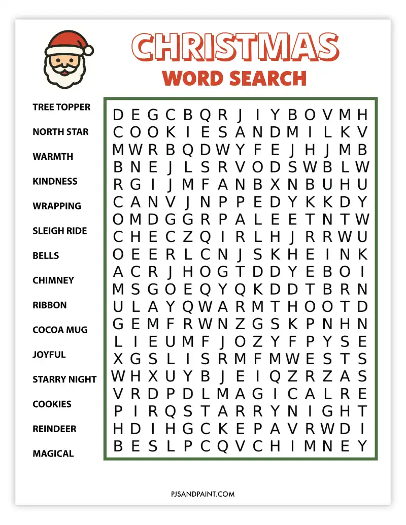 christmas word search 5