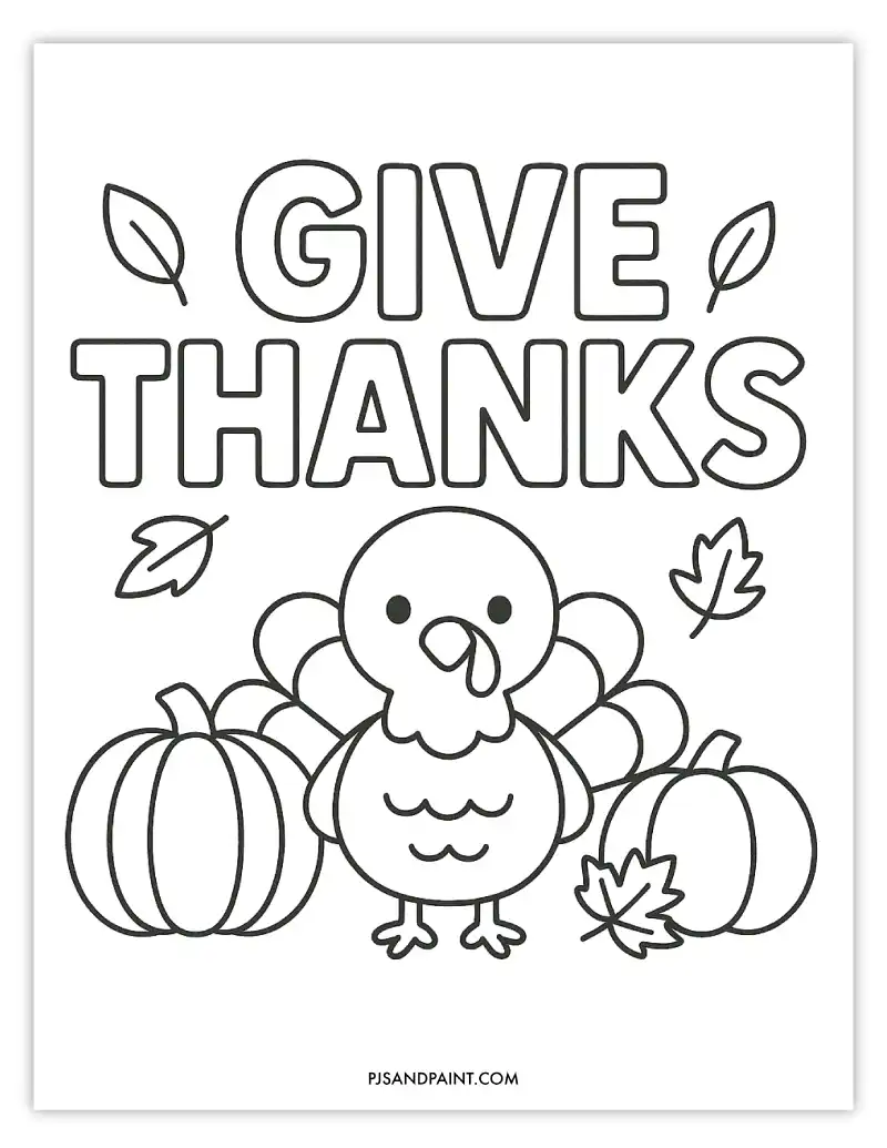 give thanks coloring page