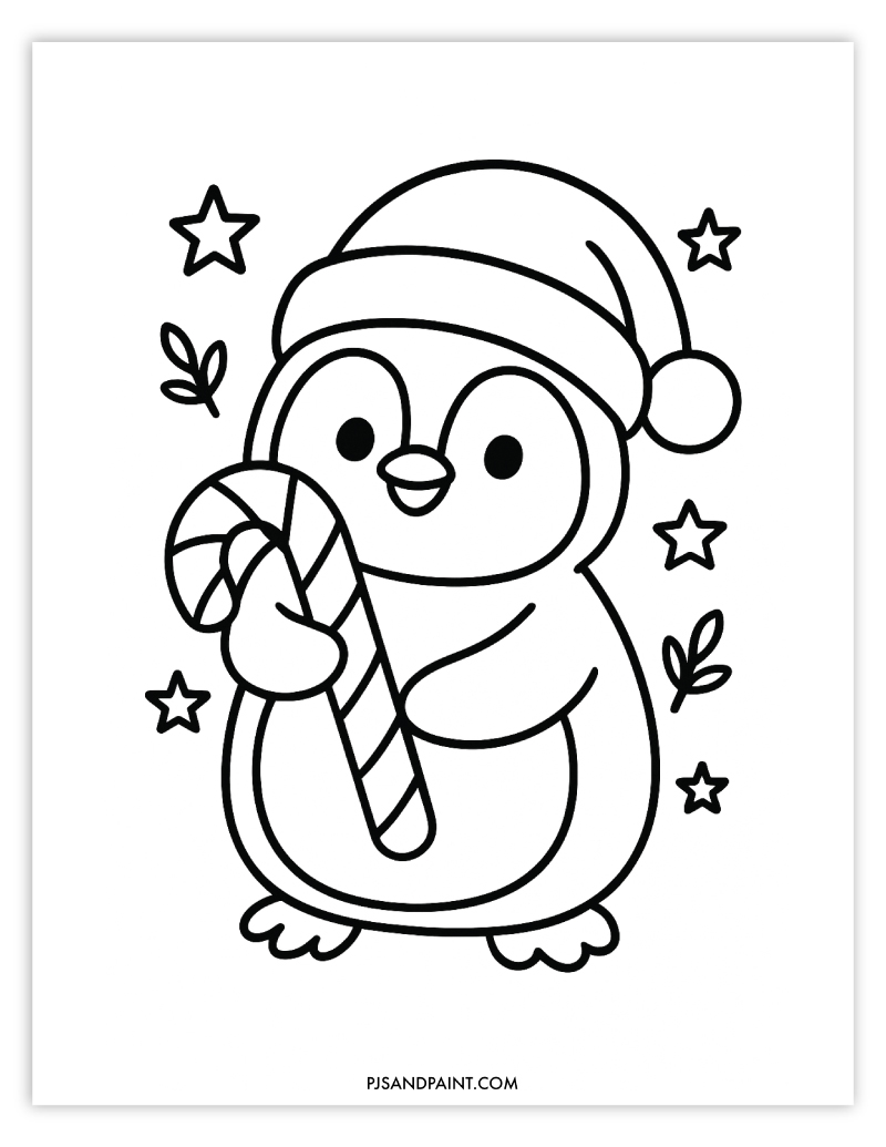 penguin coloring page