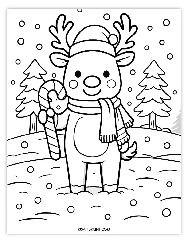 reindeer coloring page