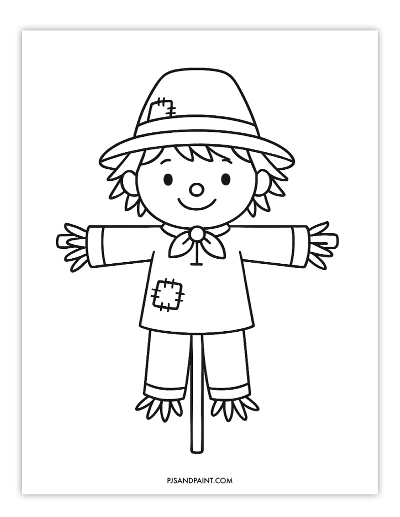 scarecrow coloring page