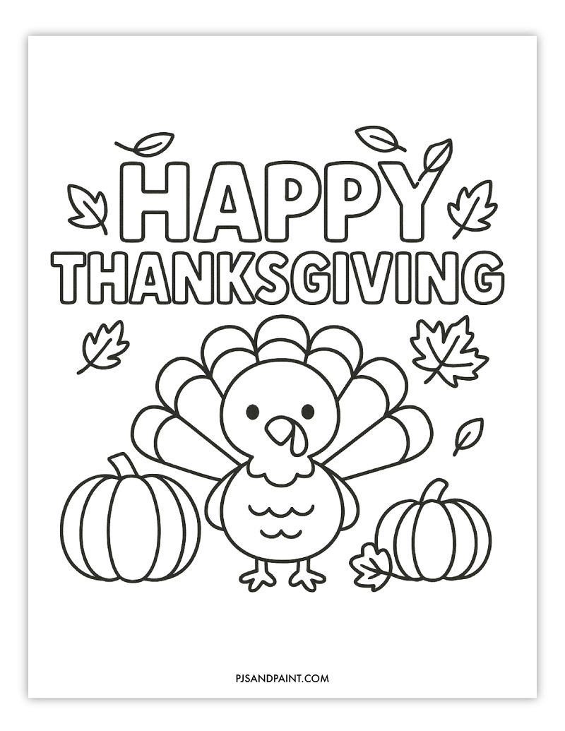 thanksgiving coloring page 1