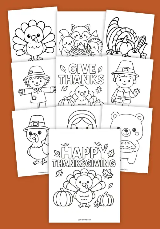 thanksgiving coloring pages thumbnail