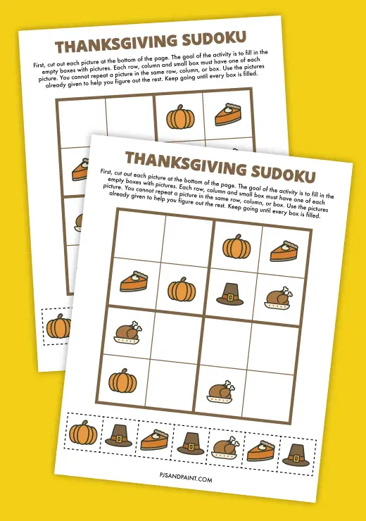 thanksgiving sudoku thumbnail