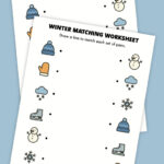 winter matching worksheet
