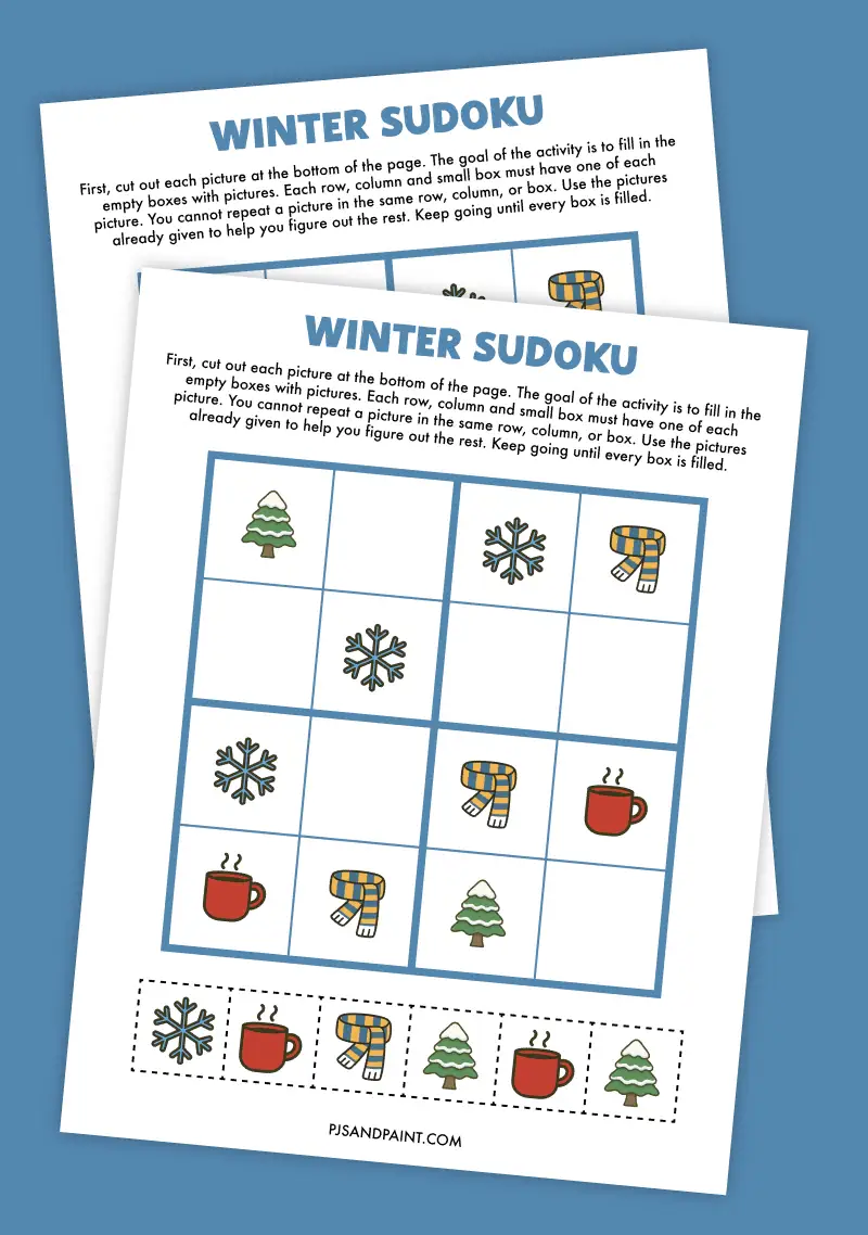 winter sudoku printable free