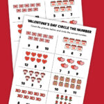 valentines circle the number