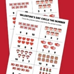 valentines circle the number