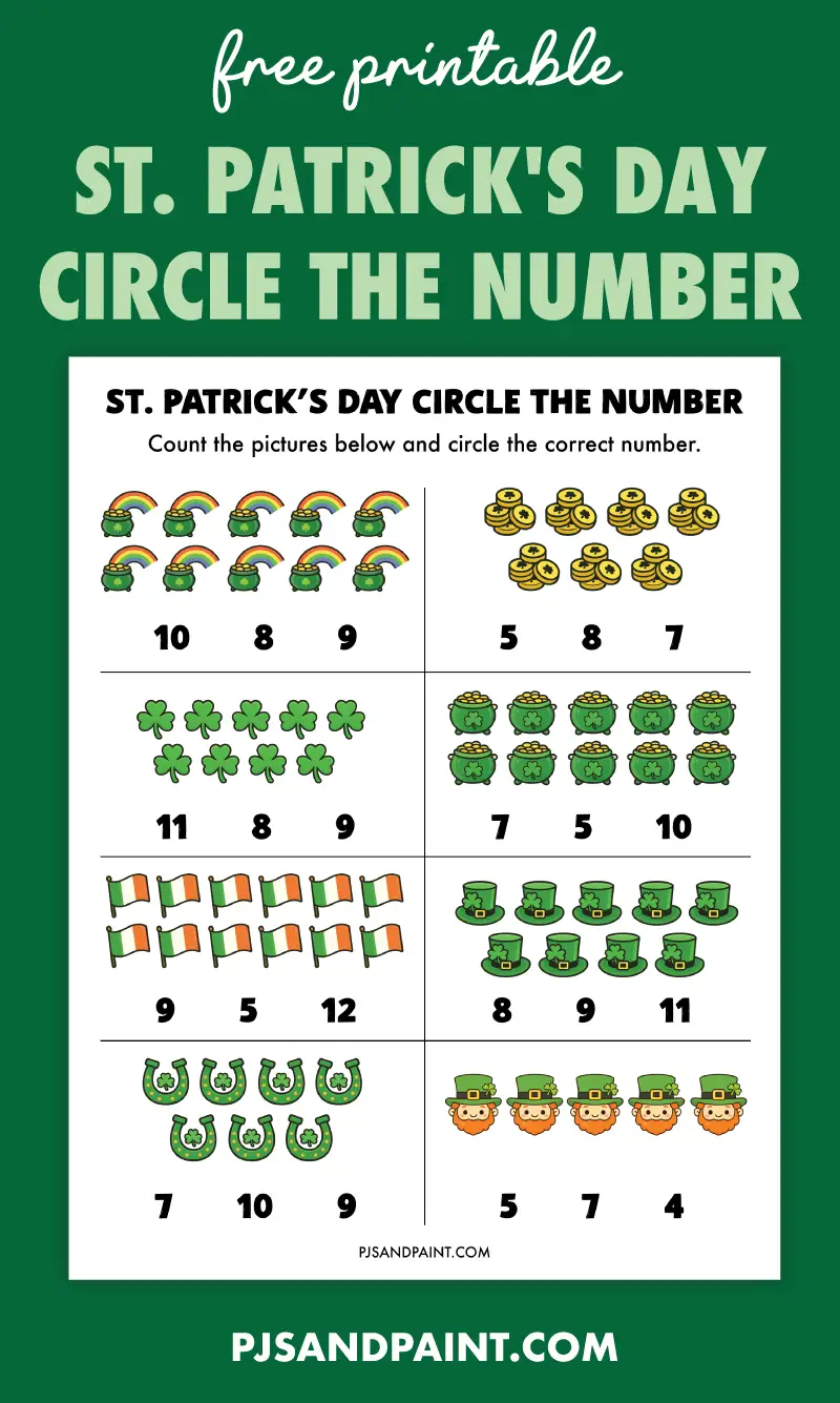 circle the number free printable