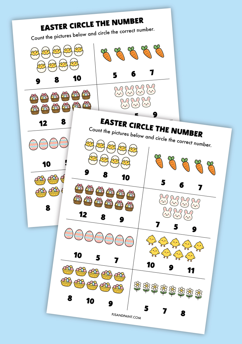 easter circle the number