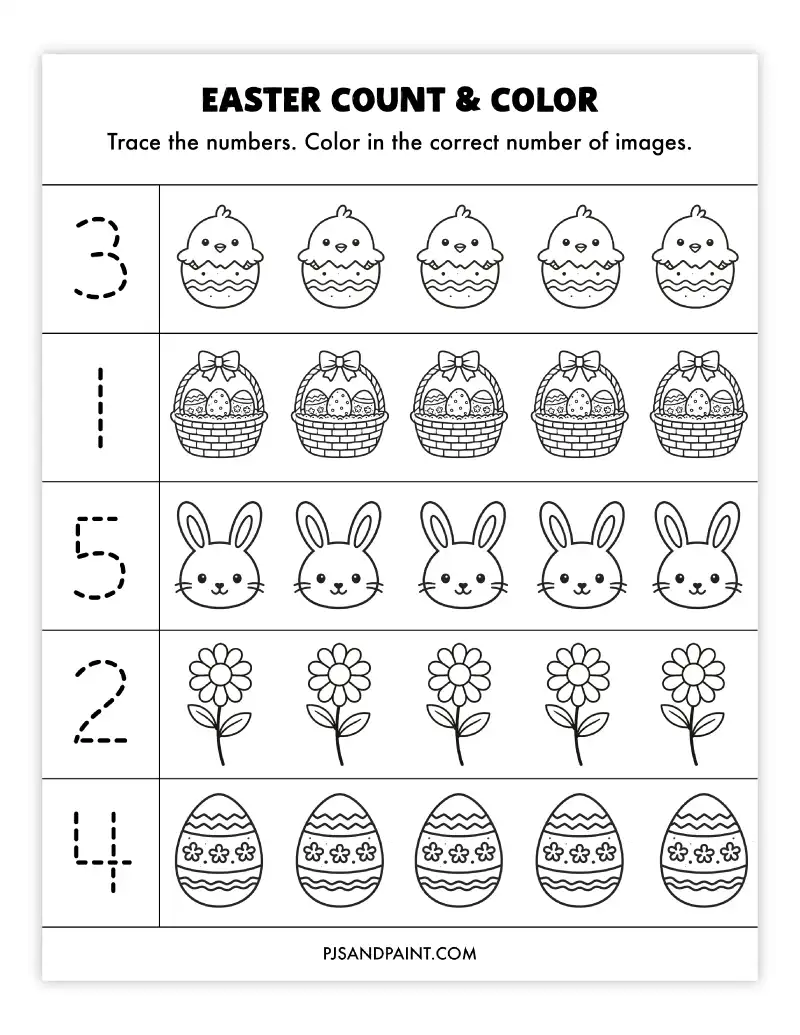 easter count and color