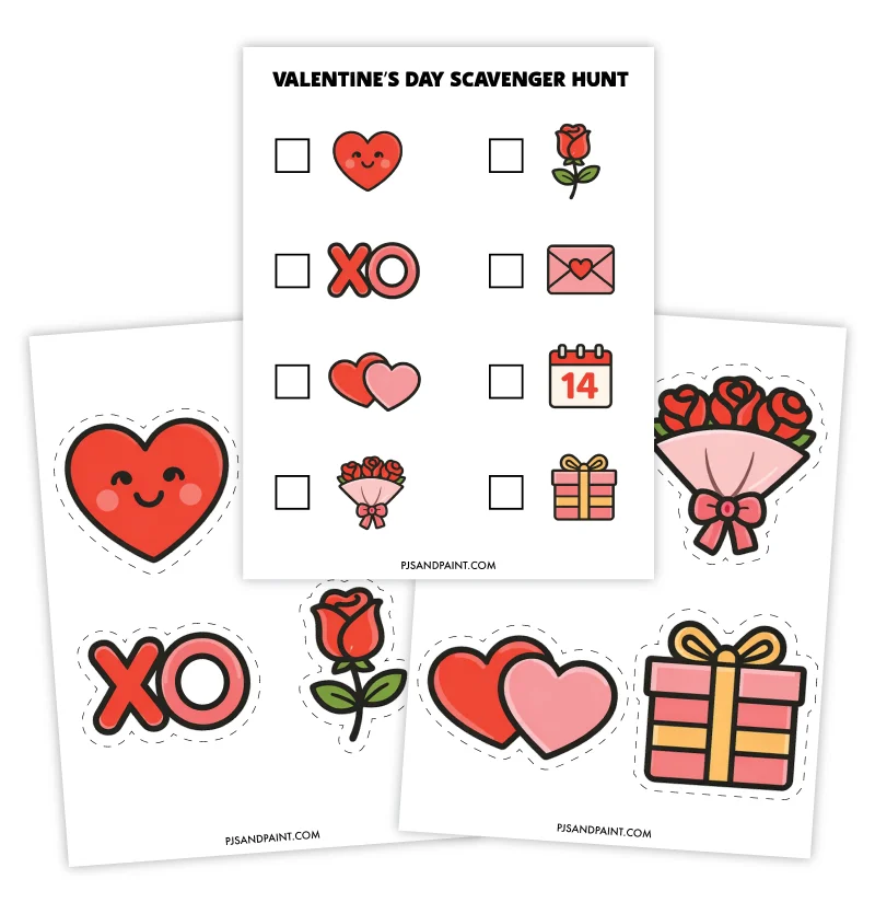 indoor valentines day scavenger hunt