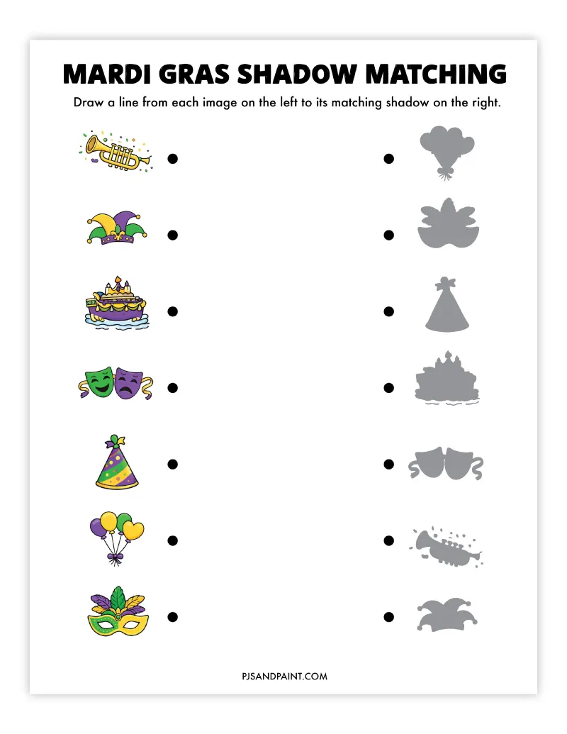 mardi gras shadow matching