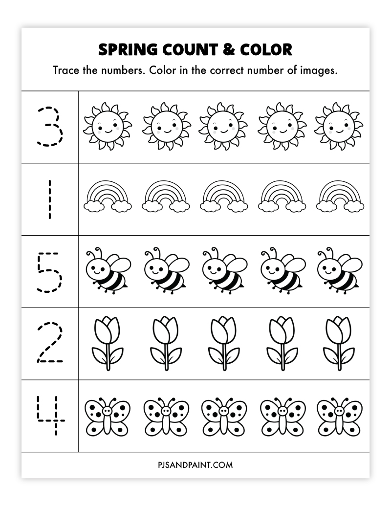 spring count and color