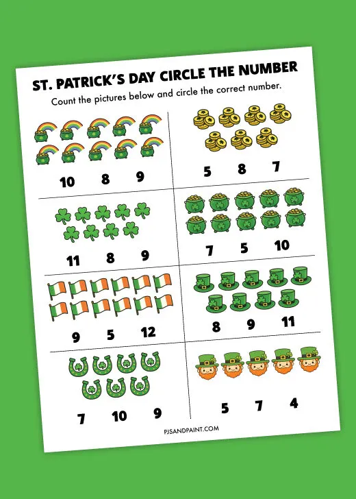 st patrick circle the number thumbnail