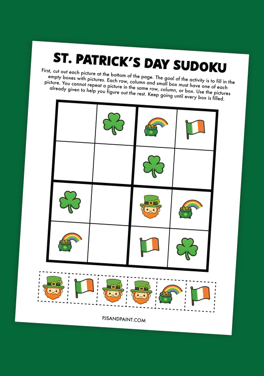st patricks day sudoku thumbnail