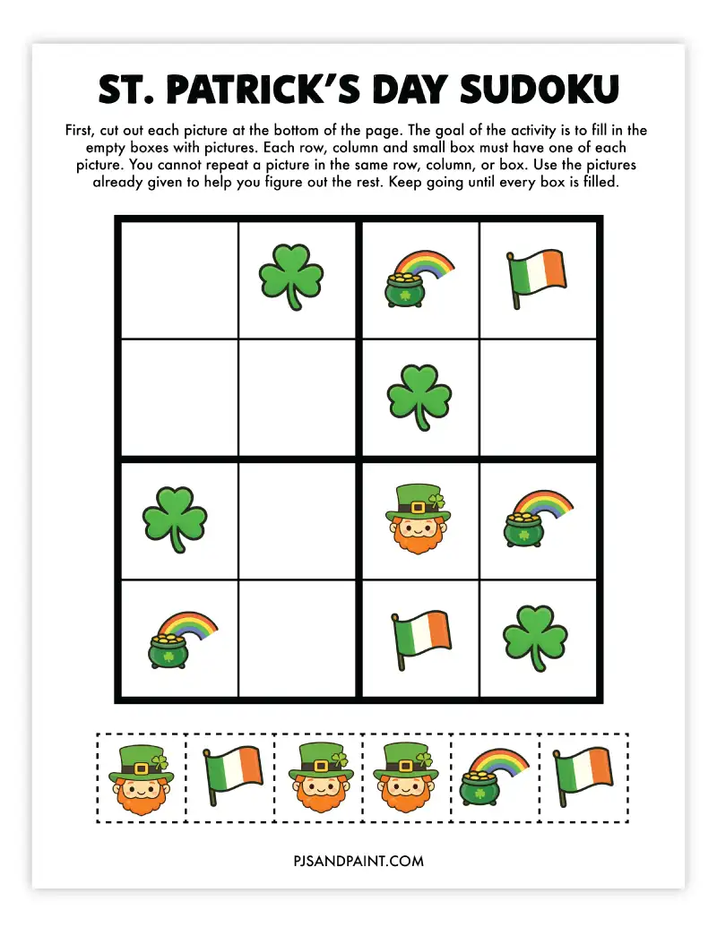 st patricks day sudoku