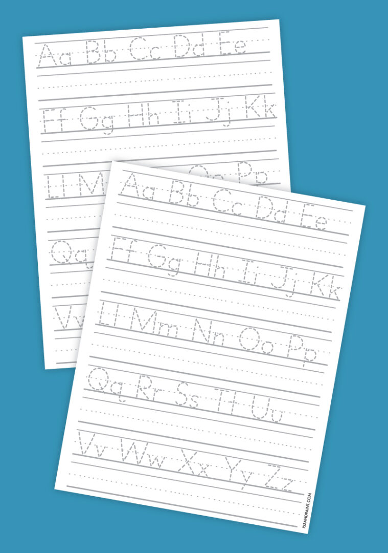 Free Printable Alphabet Tracing Worksheet - Pjs and Paint