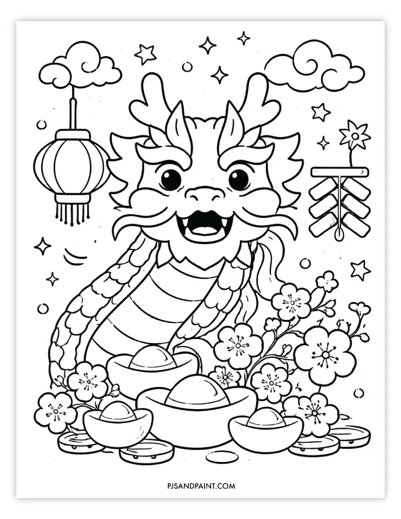 lunar new year coloring page