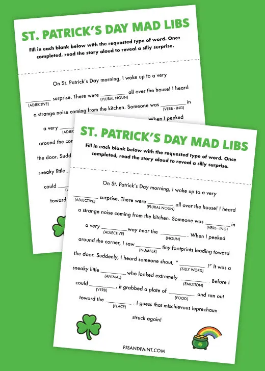 st patricks mad libs thumbnail