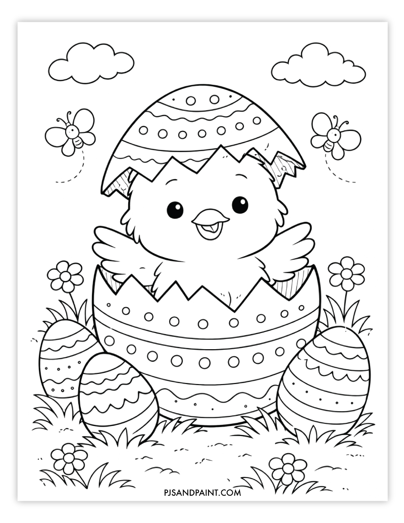 easter coloring page 1