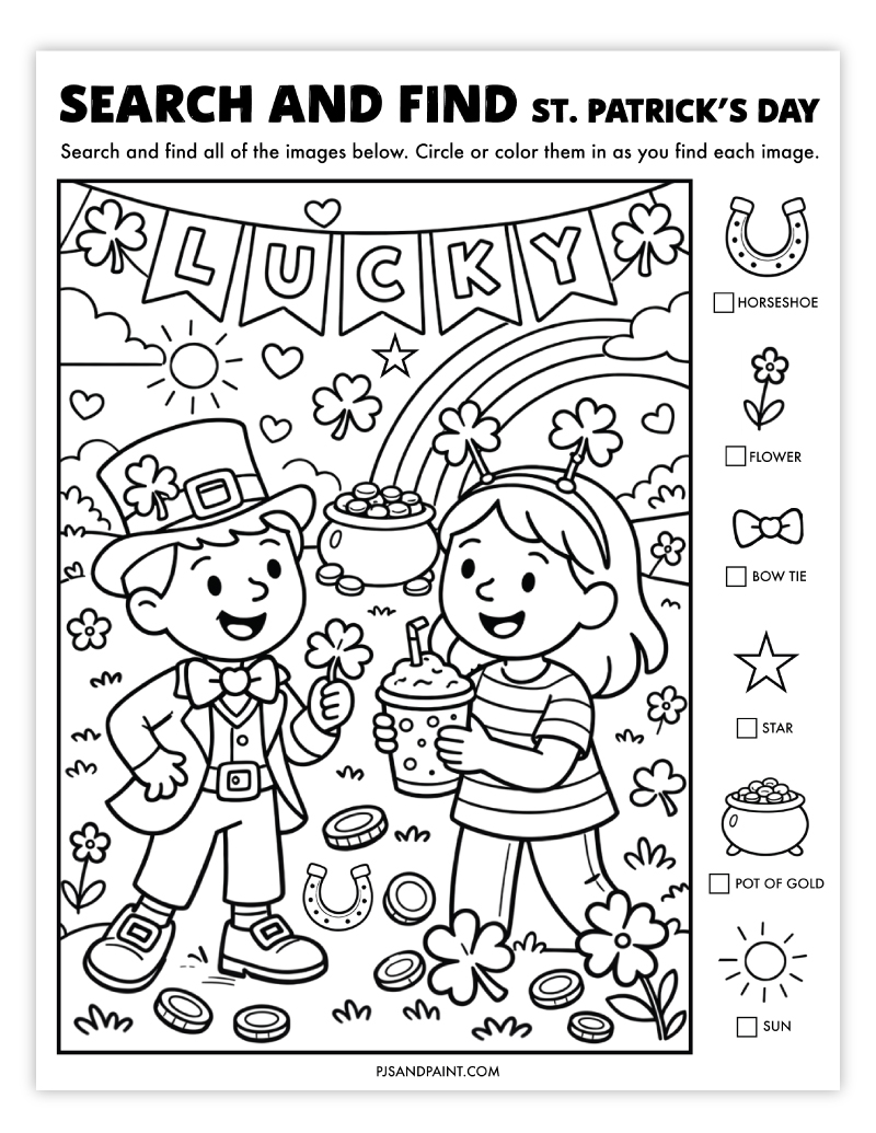 st patricks day search and find