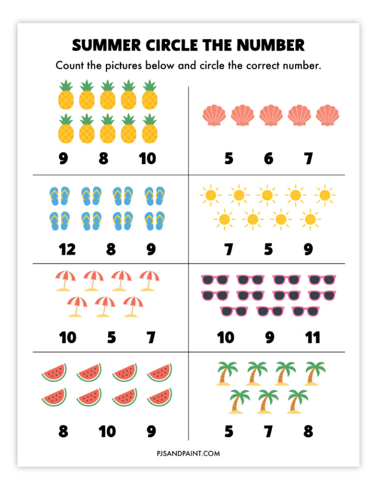 16 Free Printable Summer Games and Activities - Pjs and Paint