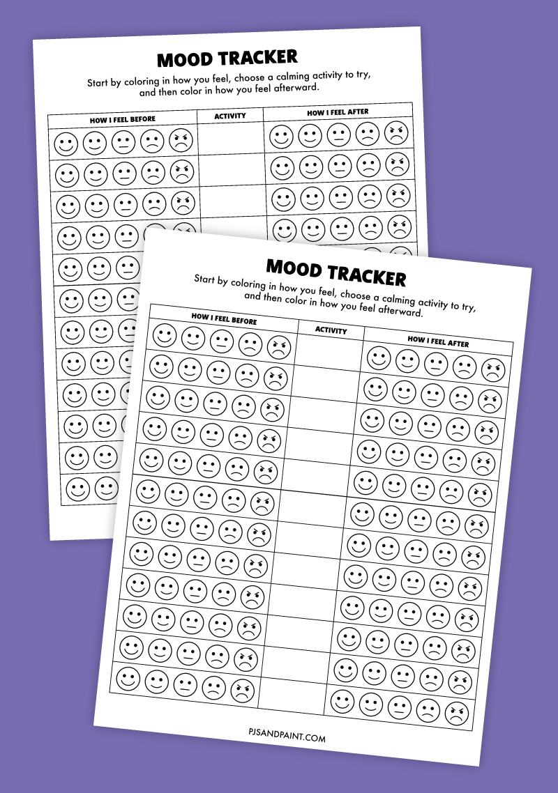 mood tracker for kids printable