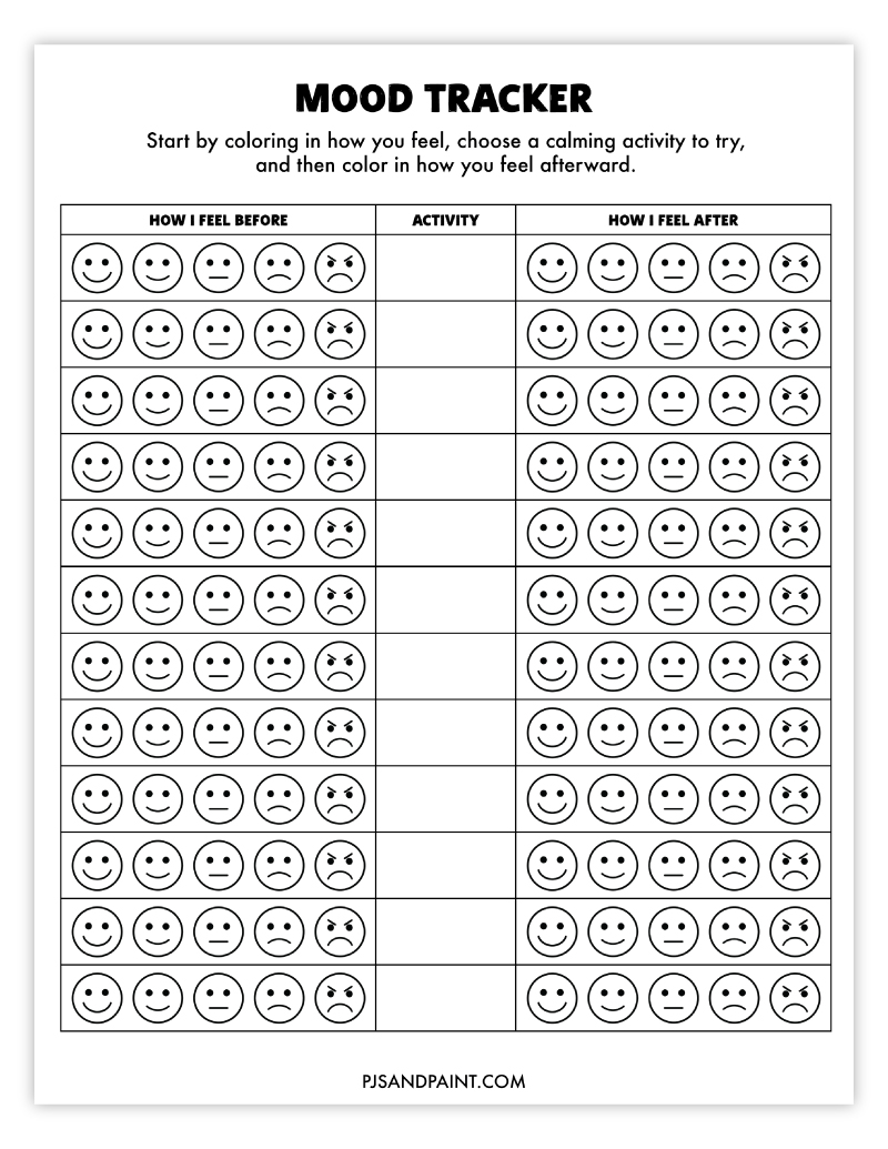 mood tracker free printable