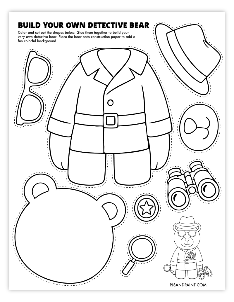 build your own detective bear
