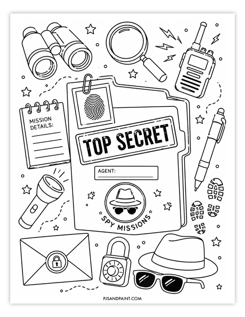 detective coloring page