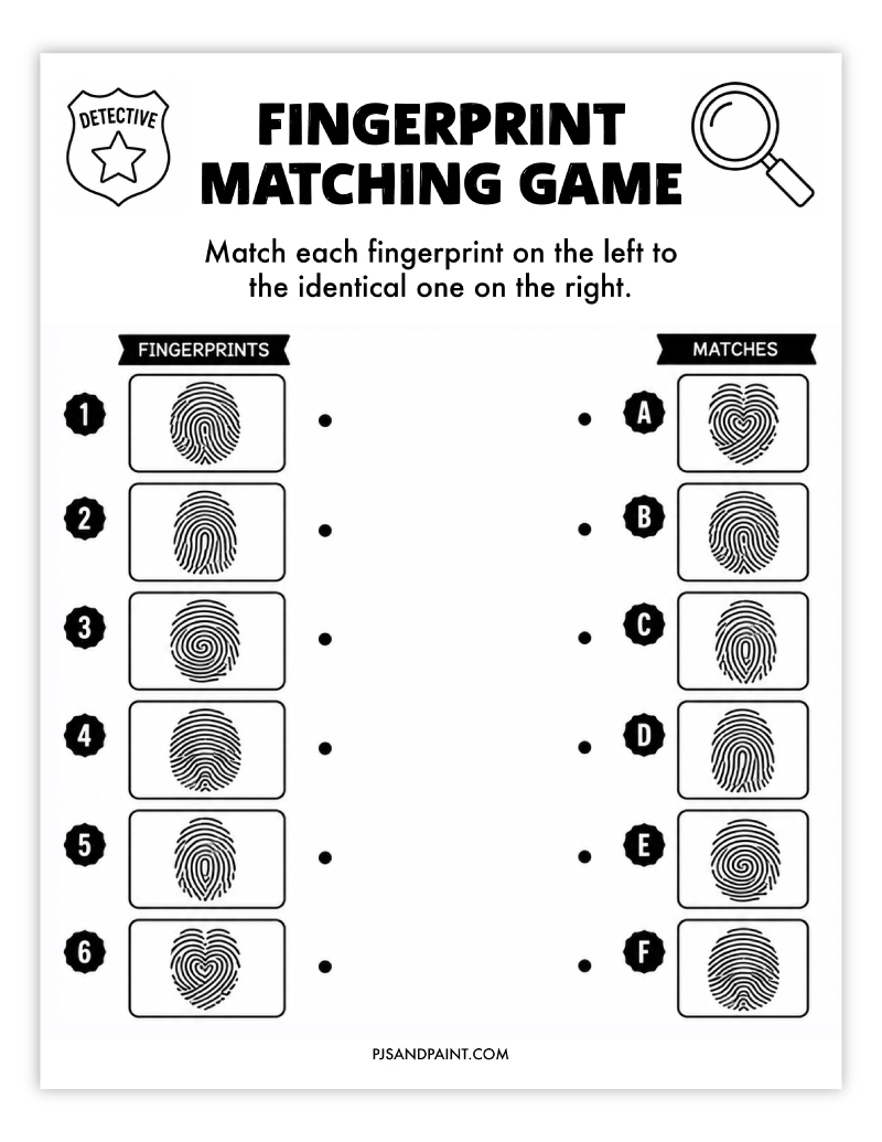 fingerprint matching game