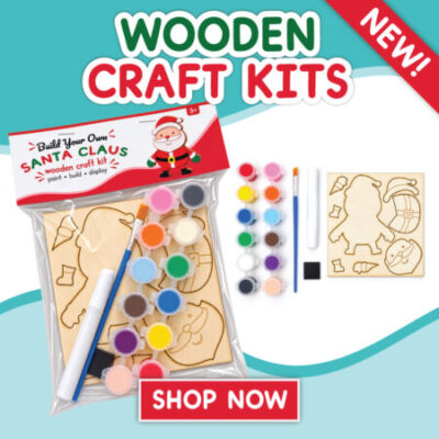 wooden craft kit santa ad