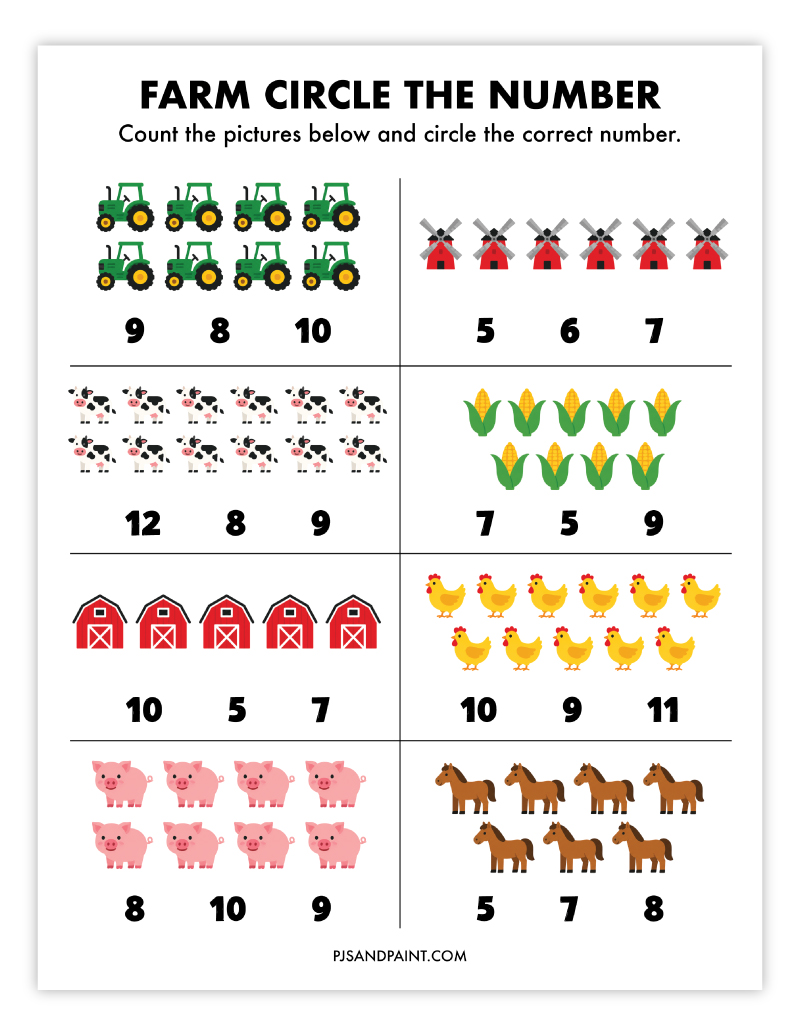 farm circle the number