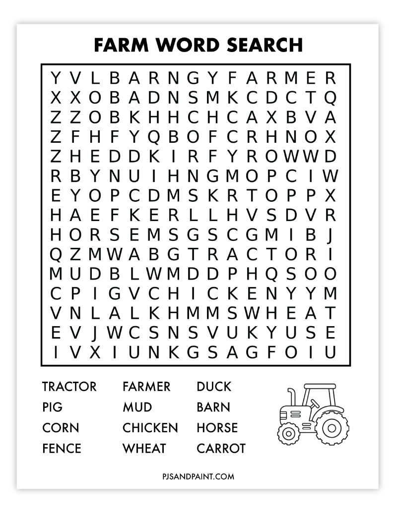 farm word search