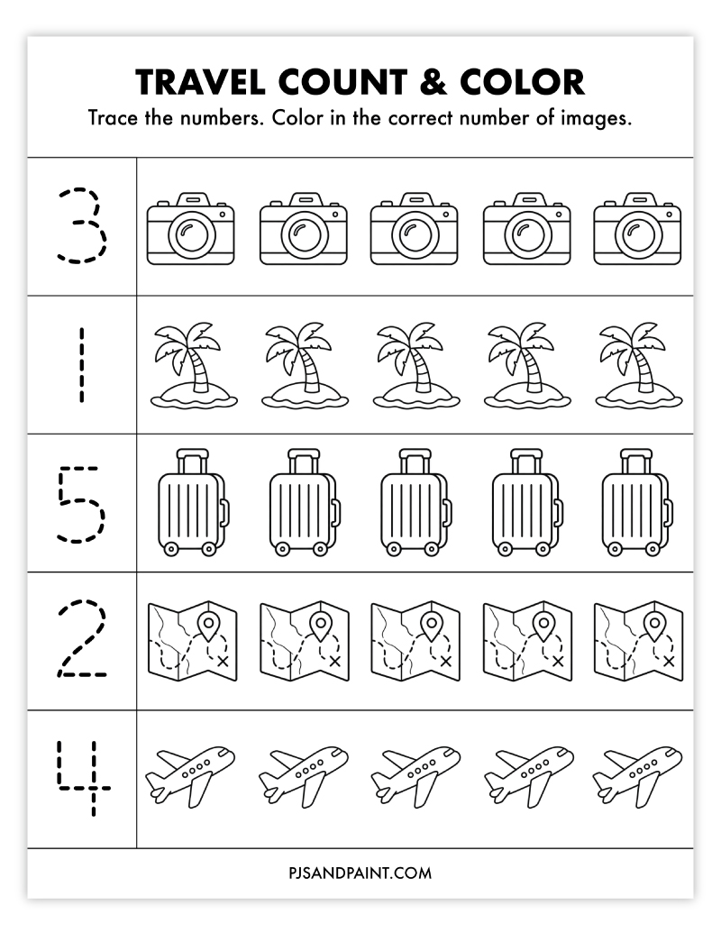 travel count and color