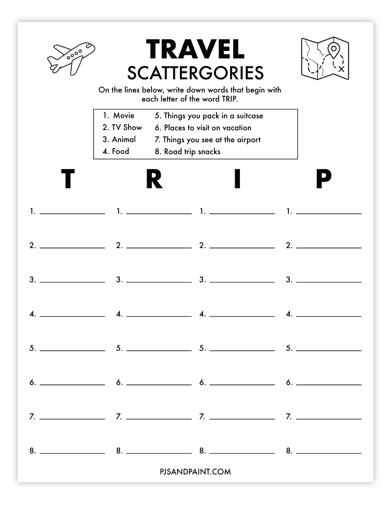 travel scattergories update