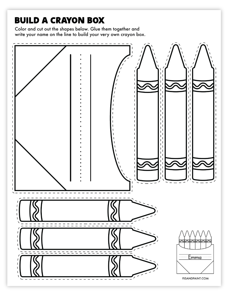 build a crayon box craft