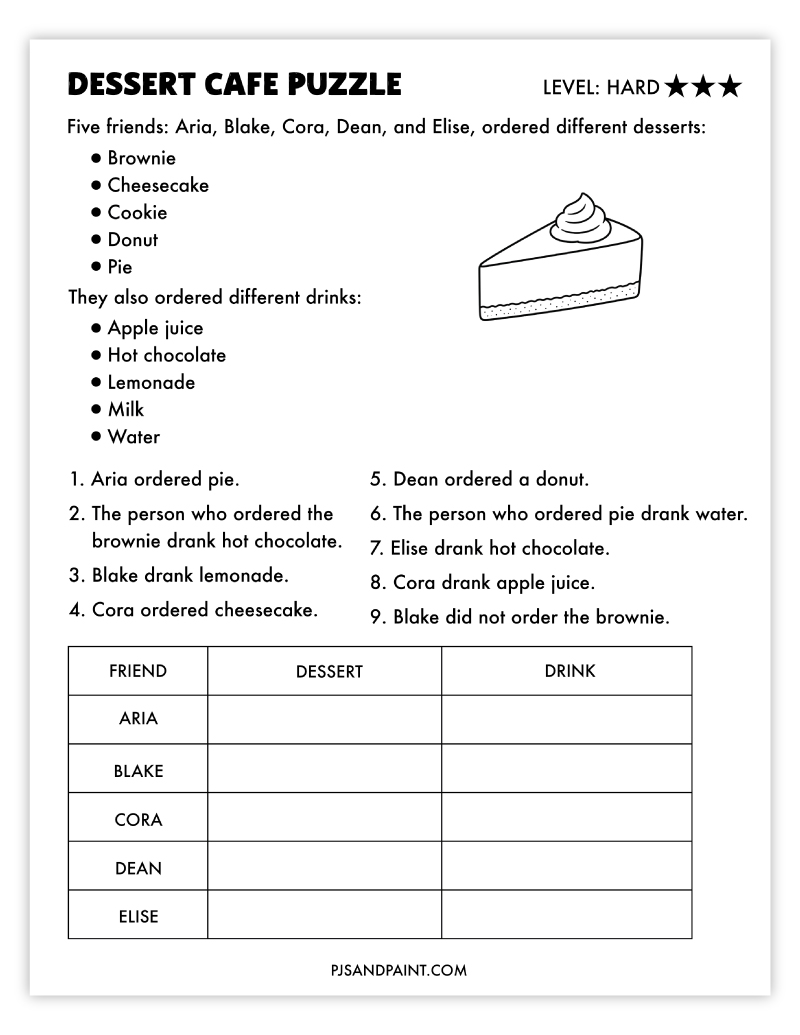 dessert puzzle