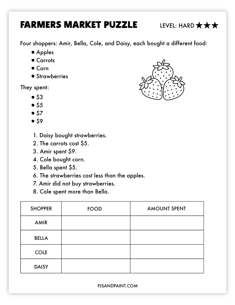 farmers market puzzle
