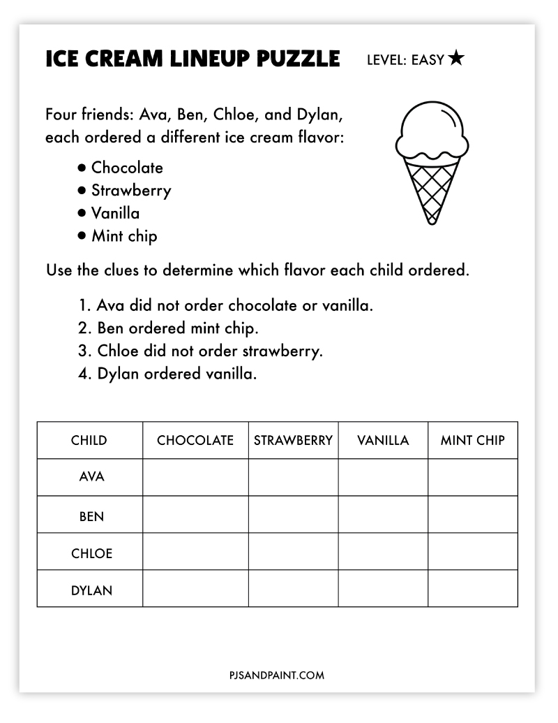 ice cream puzzle