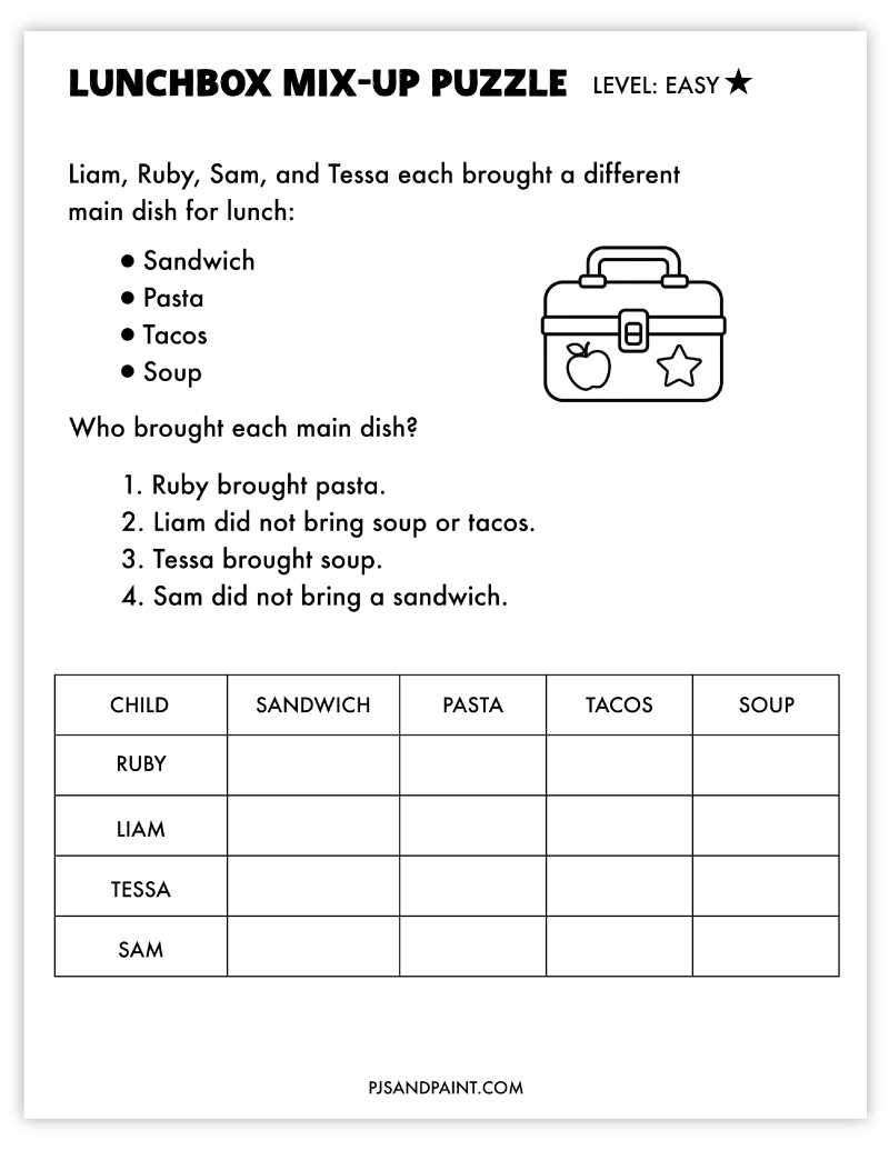 lunchbox mixup puzzle