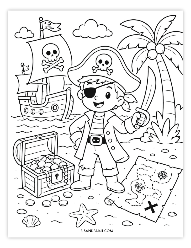 pirate coloring page