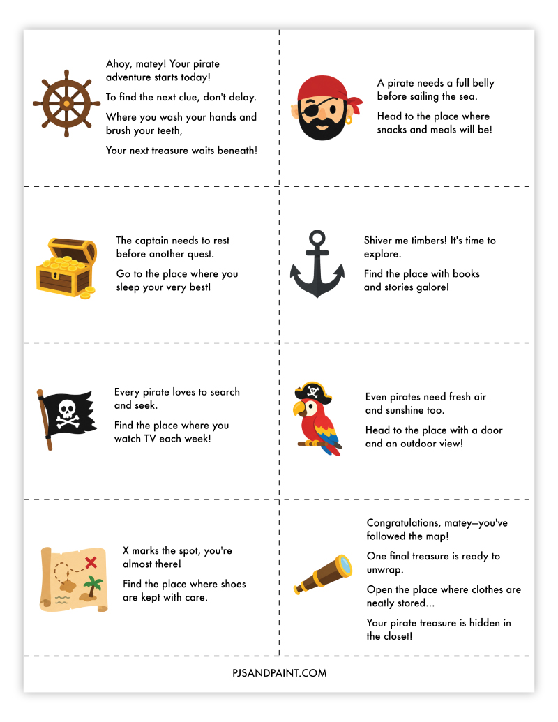 pirate scavenger hunt