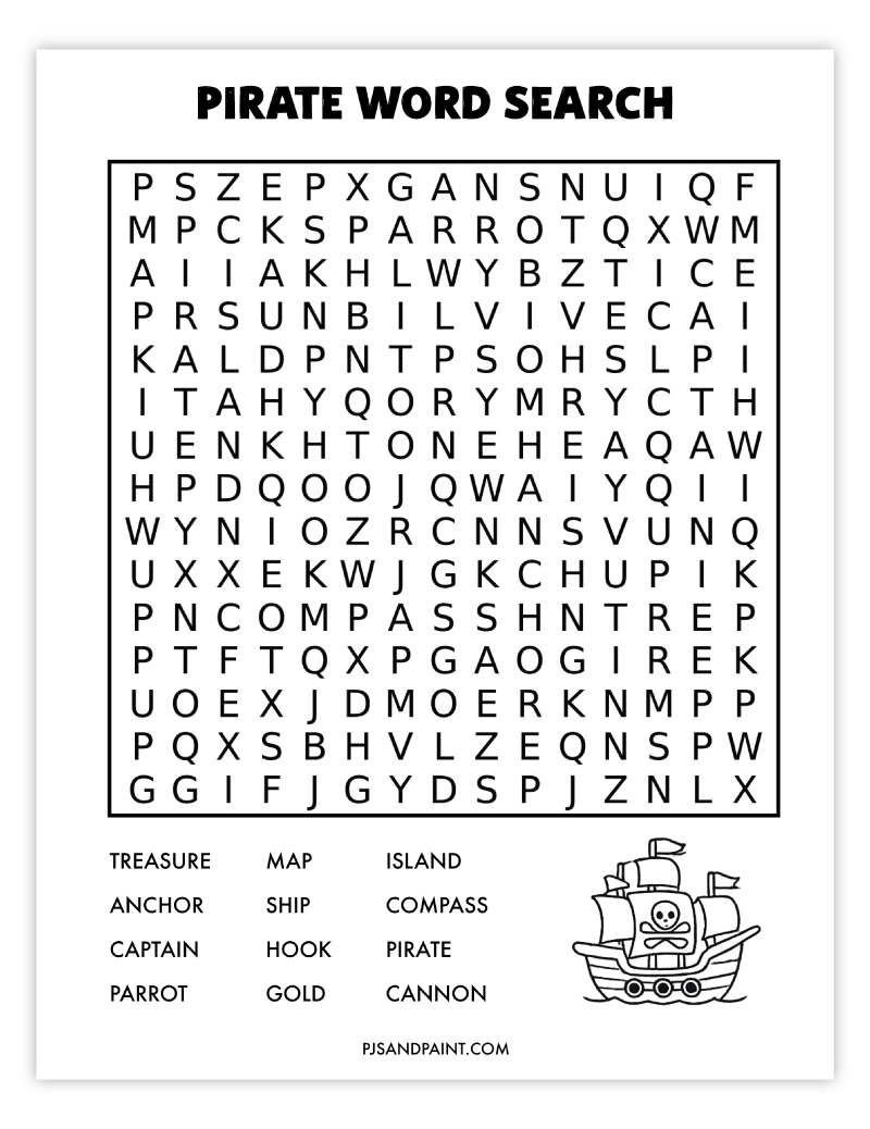 pirate word search