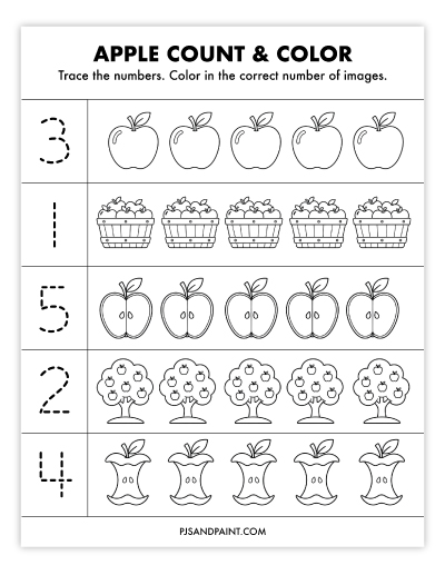 apple count and color