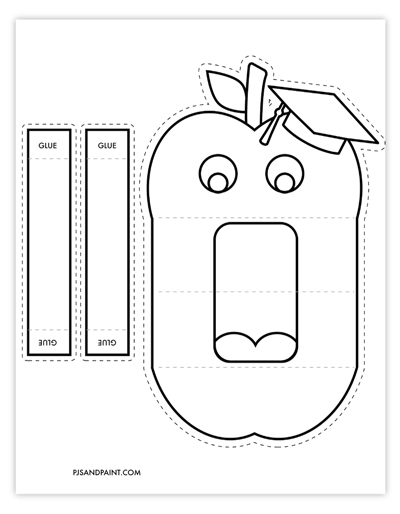apple graduation puppet