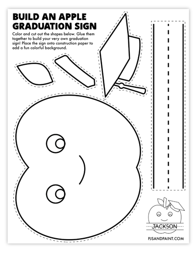 build an apple graduation sign