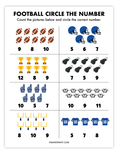 football circle the number