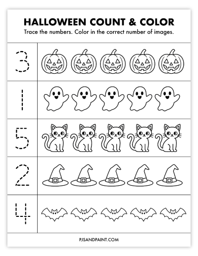 halloween count and color